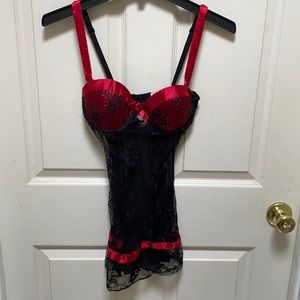 Sheer chemise with padded cups